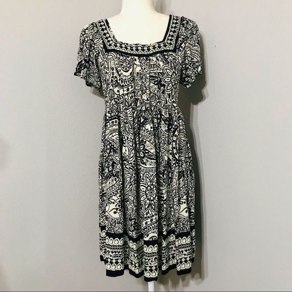 Paisley and Floral Print Dress - Picture 1 of 5